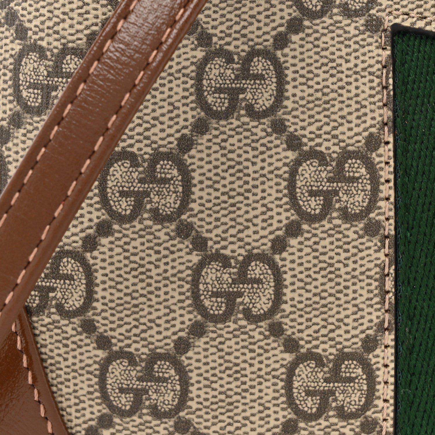 Gucci GG Supreme Monogram Azalea Calfskin Web Mini Jackie 1961 Hobo Beige Ebony Brown Sugar 8 of 10