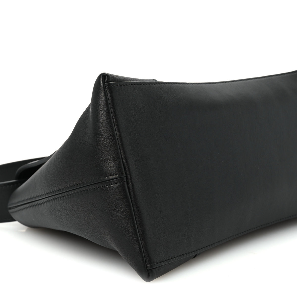 Balenciaga Grained Calfskin Monochrome M Downtown Shoulder Bag Black 9 of 10