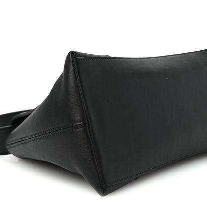 Balenciaga Grained Calfskin Monochrome M Downtown Shoulder Bag Black 9 of 10