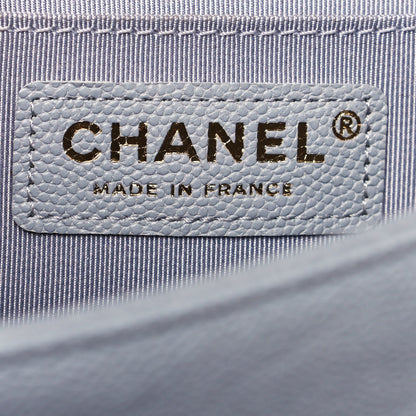 Chanel Caviar Quilted Medium Boy Flap Light Grey 6 of 11