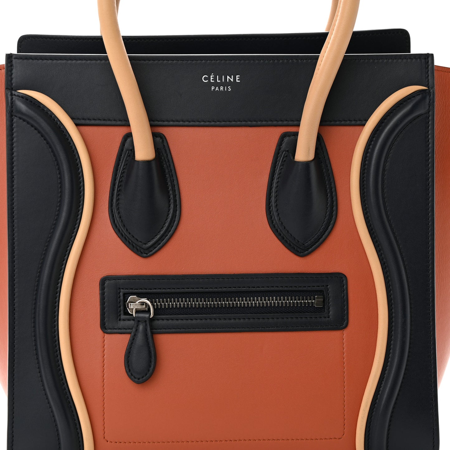 Smooth Calfskin Nubuck Micro Tri-Color Luggage Brick