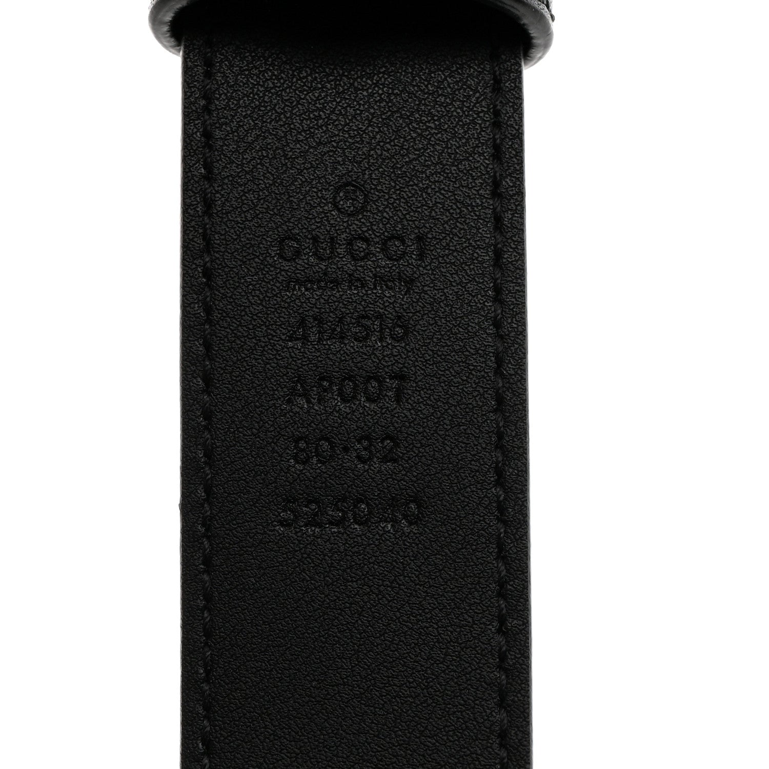 Gucci Calfskin Double G 30mm Belt 80 32 Black 3 of 5