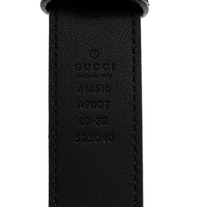 Gucci Calfskin Double G 30mm Belt 80 32 Black 3 of 5