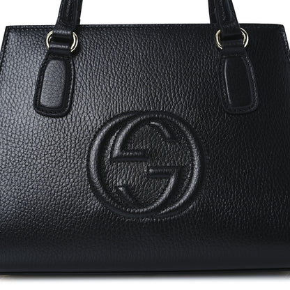 Gucci Dollar Calfskin Medium Soho Top Handle Satchel Black 8 of 10