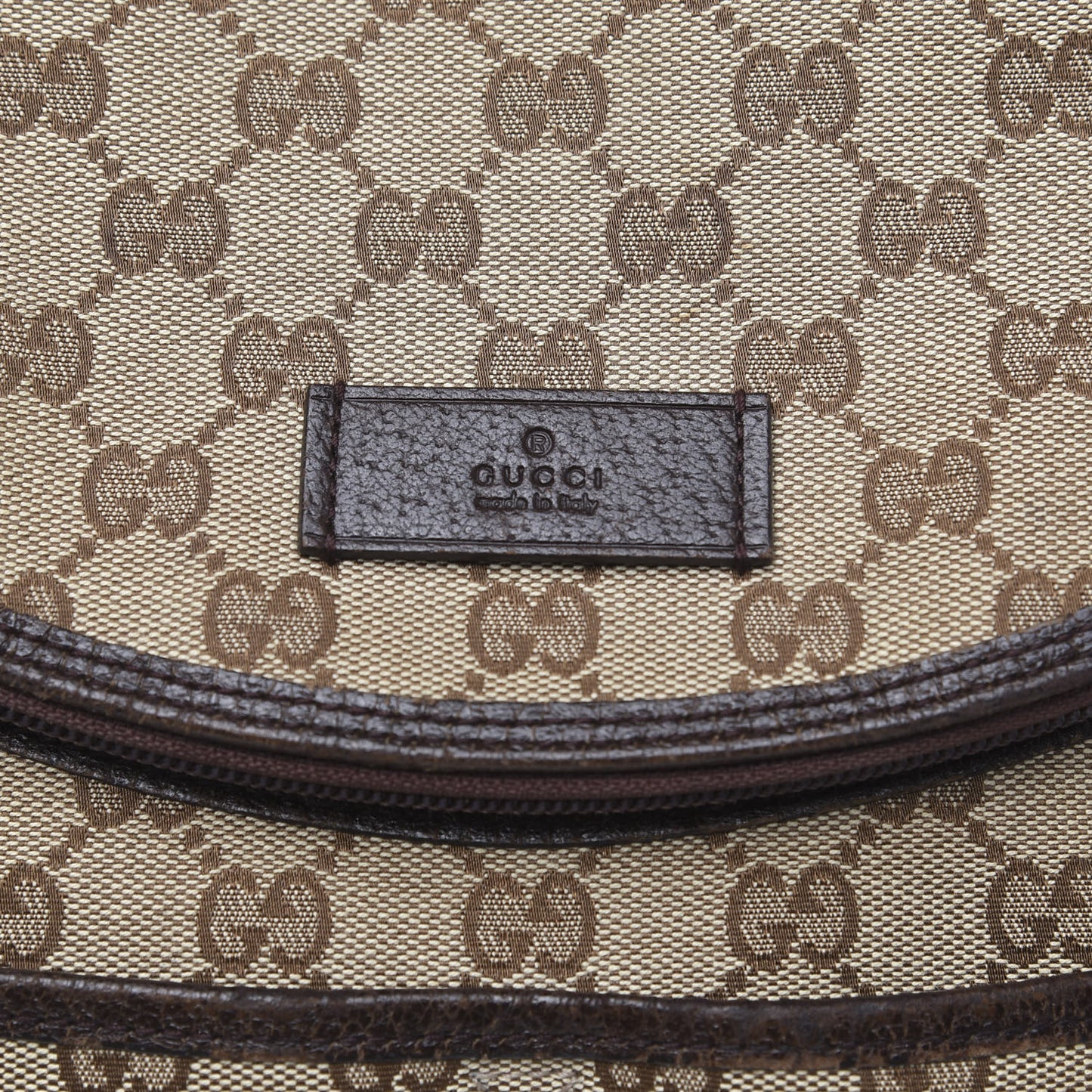 Monogram Natural Pigskin Large Diaper Bag Beige Ebony Cocoa Dark Chocolate