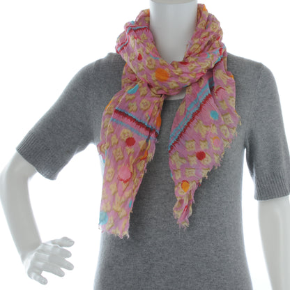 Louis Vuitton Cotton Monogram Ikat Pareo Scarf Rose 3 of 5