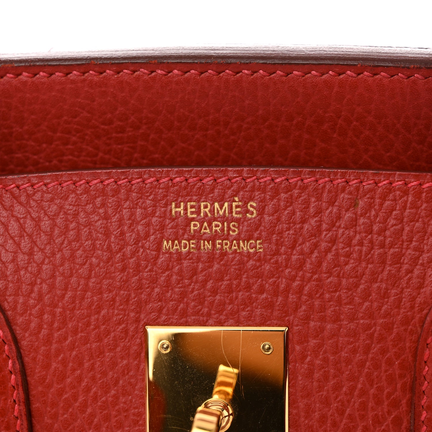 Hermes Ardennes Birkin 35 Rouge Vif 6 of 12