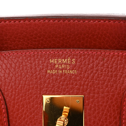 Hermes Ardennes Birkin 35 Rouge Vif 6 of 12