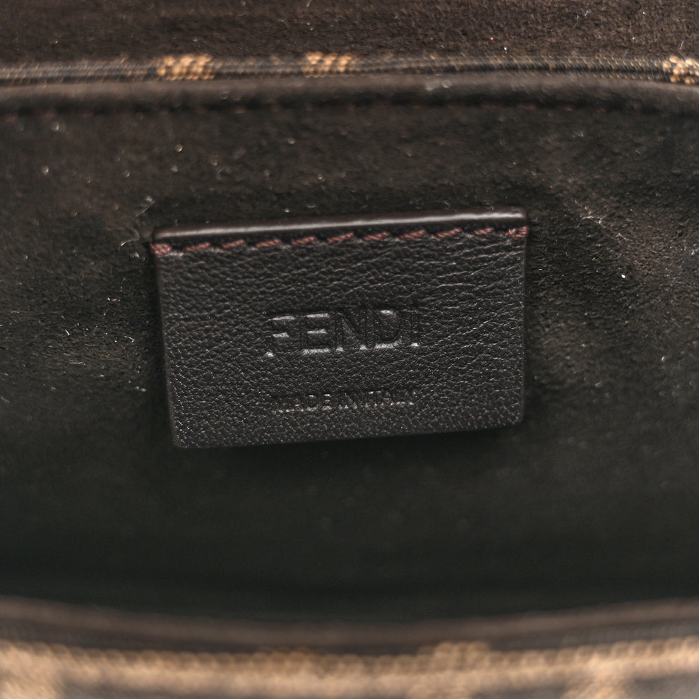 Fendi Fabric Jacquard FF 1974 Mini Cookie Hobo Bag Tobacco Moro 1882815 ...