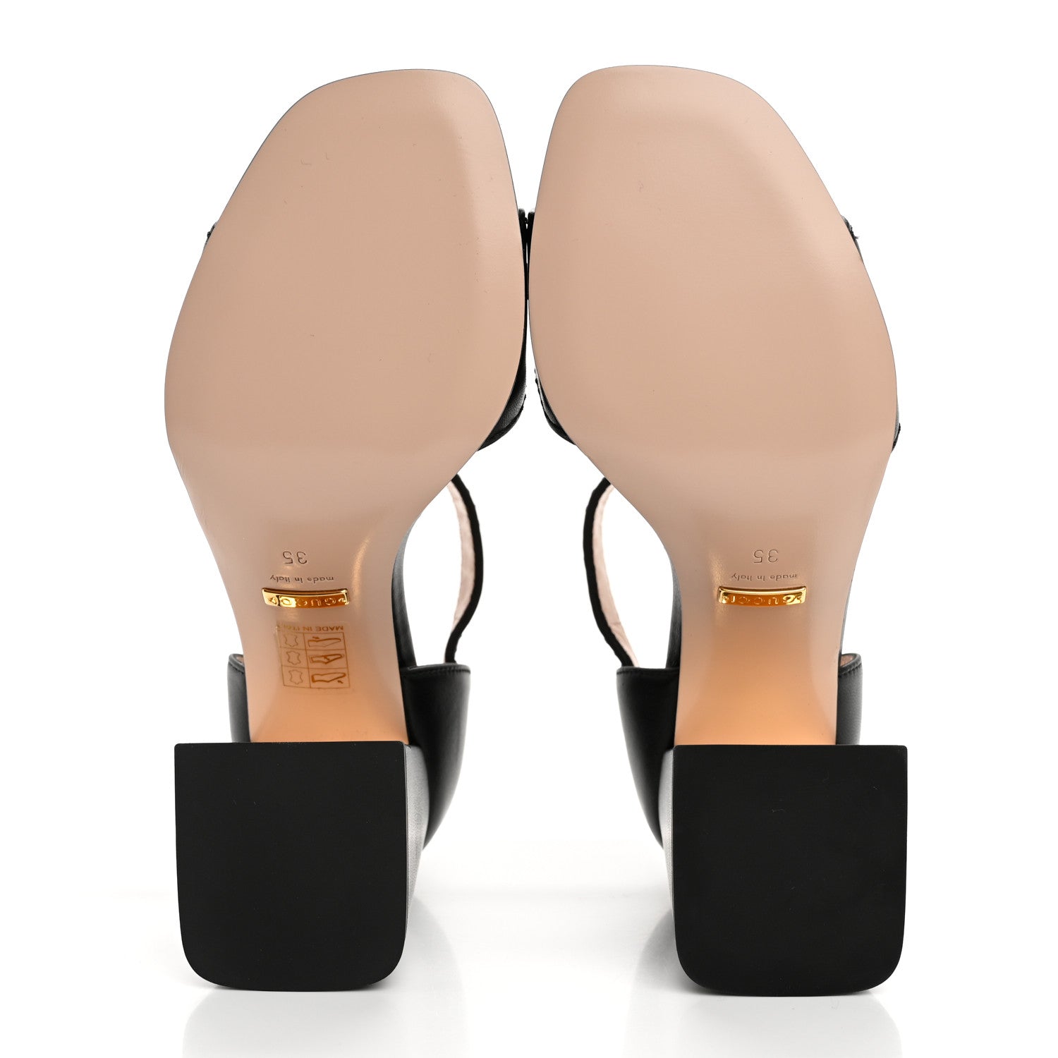 Gucci Nappa Horsebit Cross Strap 95mm Sandals 35 Black 6 of 10