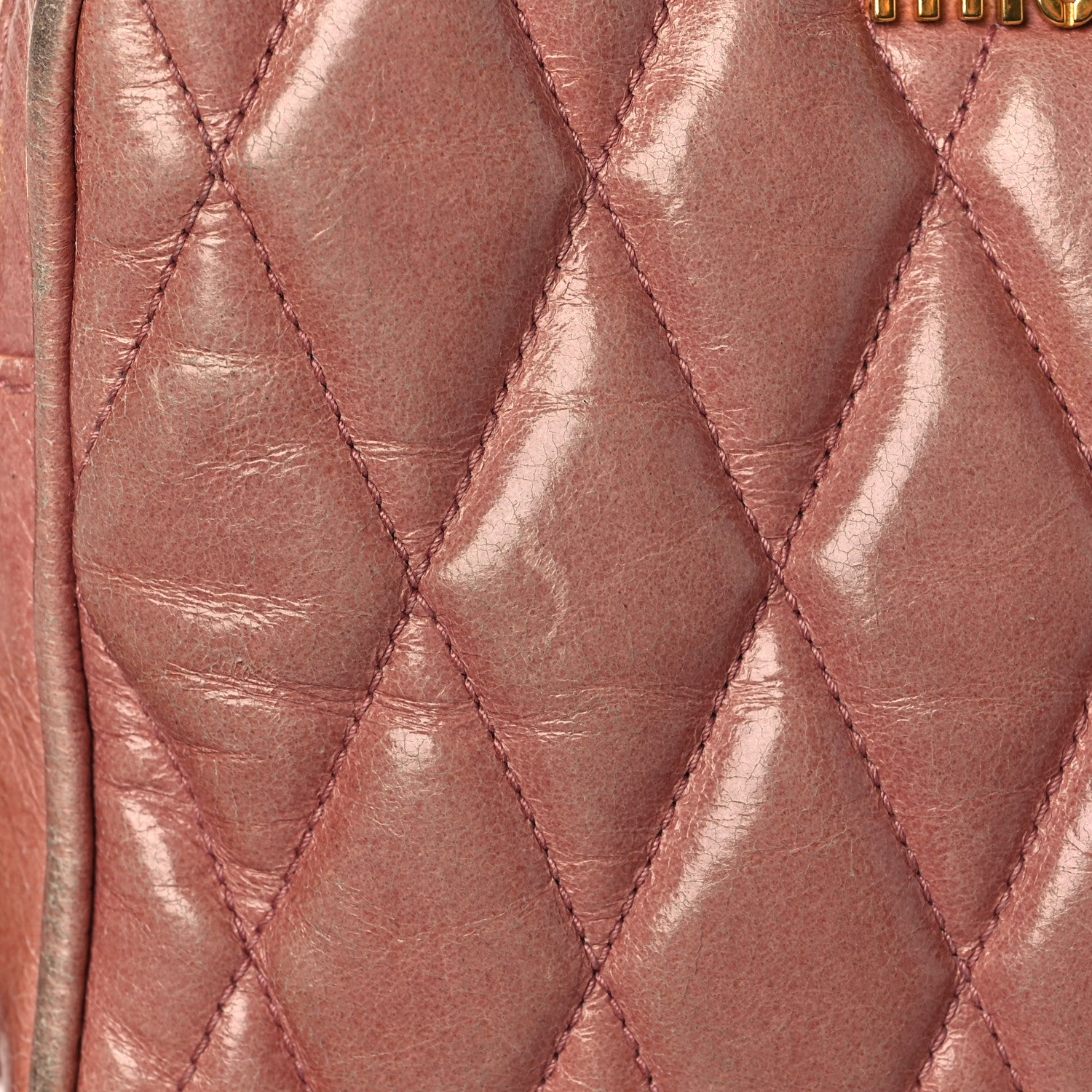 Miu Miu Vitello Shine Quilted Camera Bag Loto 15 of 15
