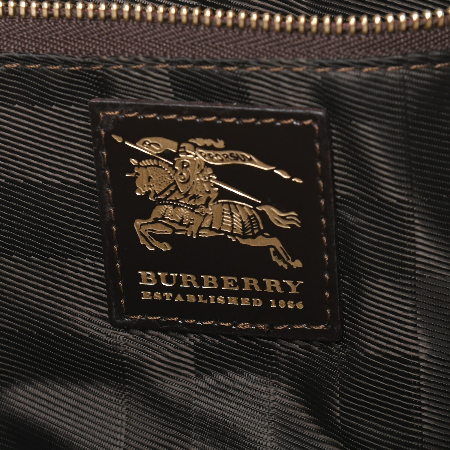 Burberry Nylon Quilted Tote Brown 5 of 9
