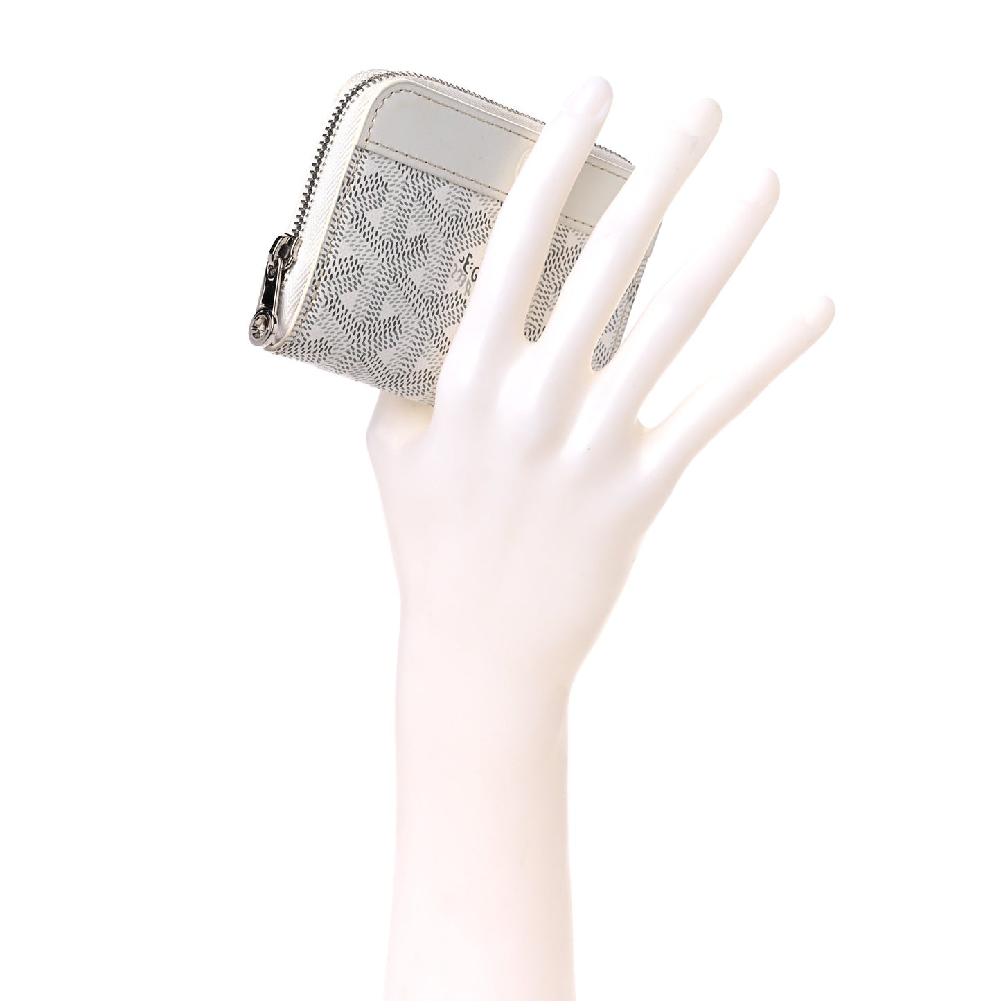 Goyardine Compact Wallet White