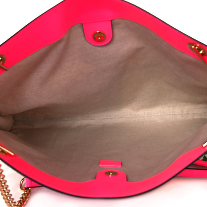 Gucci Canvas Flora Large Rajah Chain Tote White Multicolor Fuxia Fluo 5 of 11