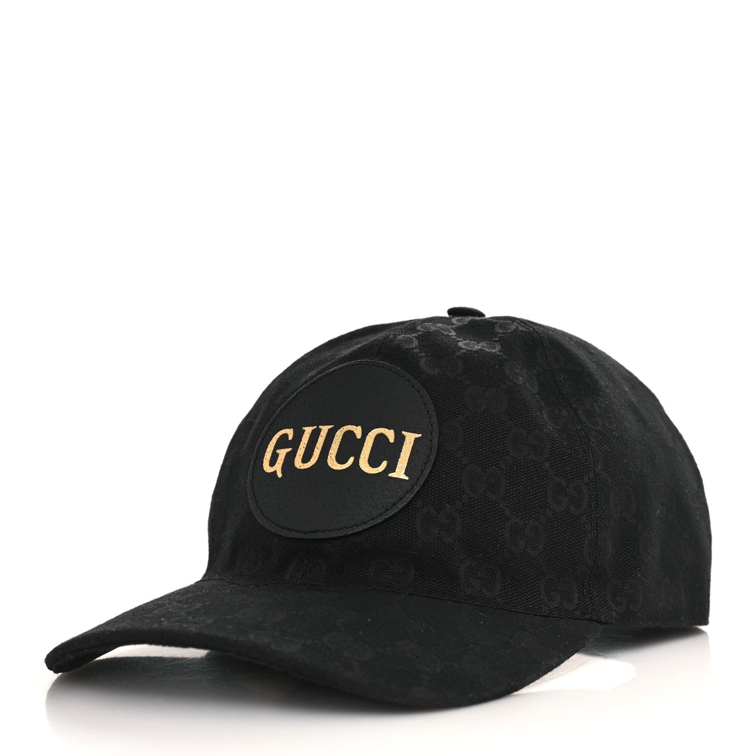 Gucci Monogram Textured Dollar Calfskin Zeno Baseball Hat XL Black 1 of 8