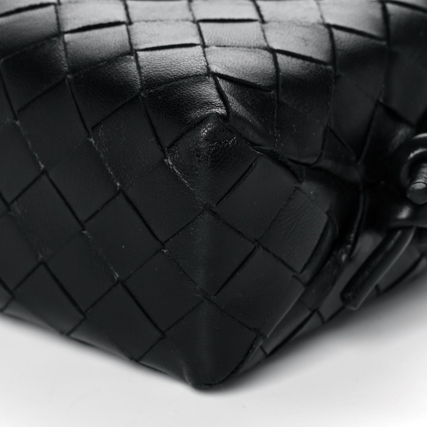 Nappa Intrecciato Mini Loop Camera Bag Black