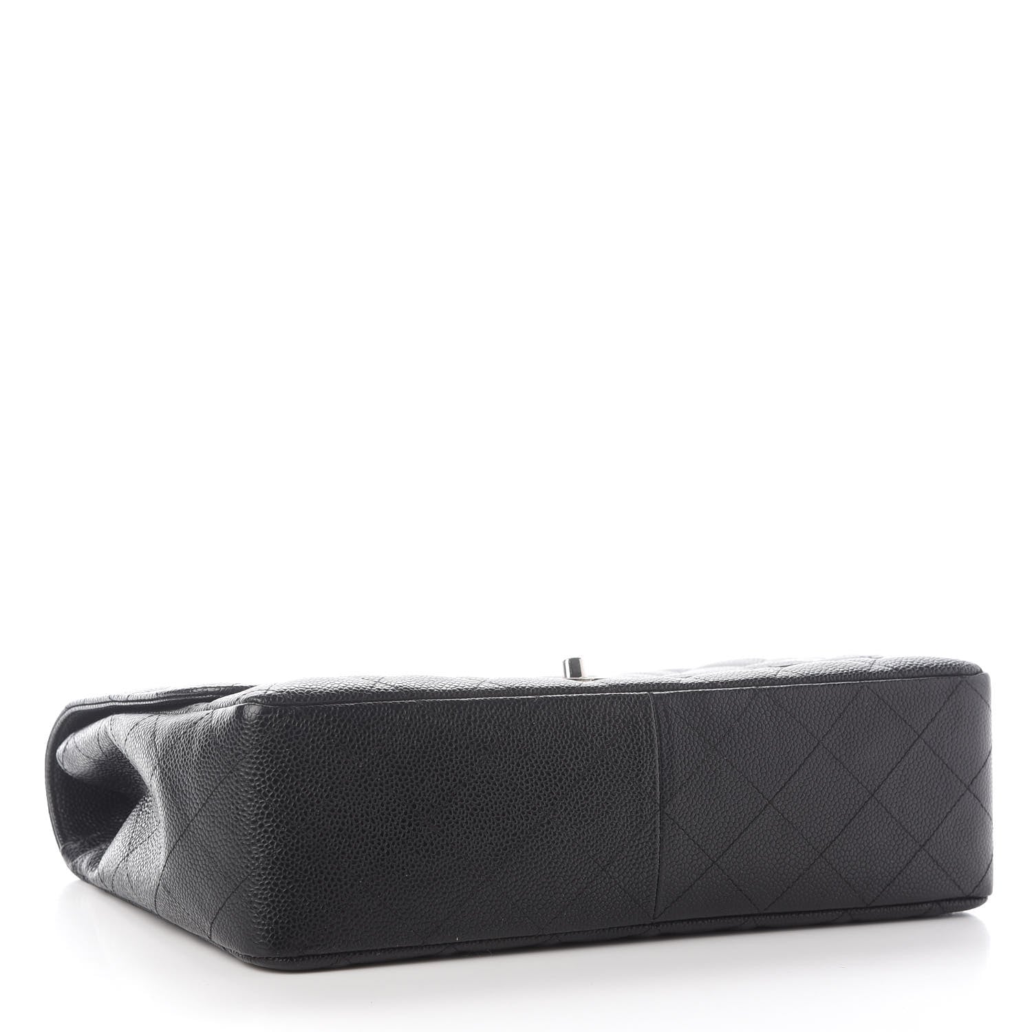 Chanel Caviar Quilted Jumbo Single Flap Bijoux Chain Black 3 of 9