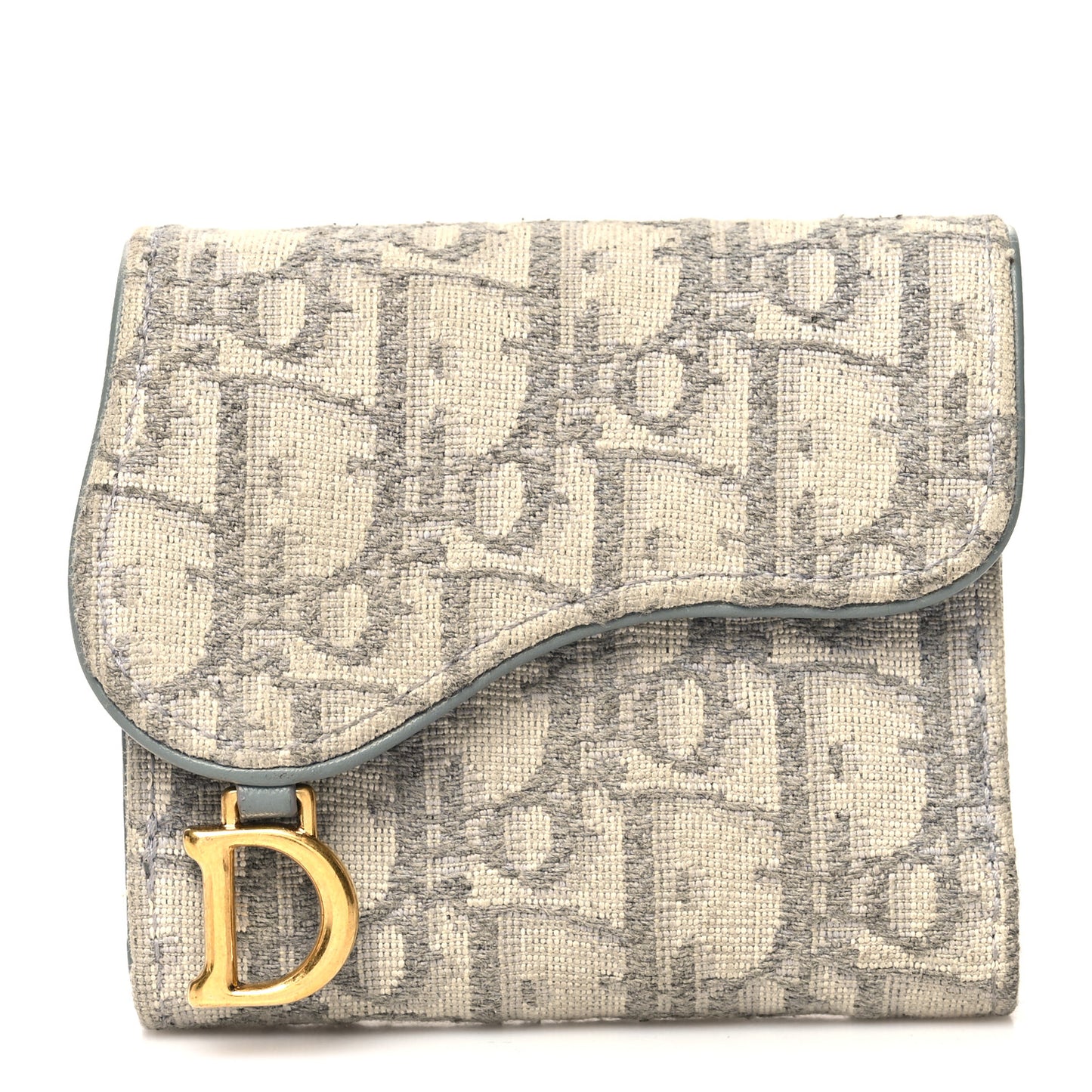 Oblique Saddle Lotus Wallet Grey