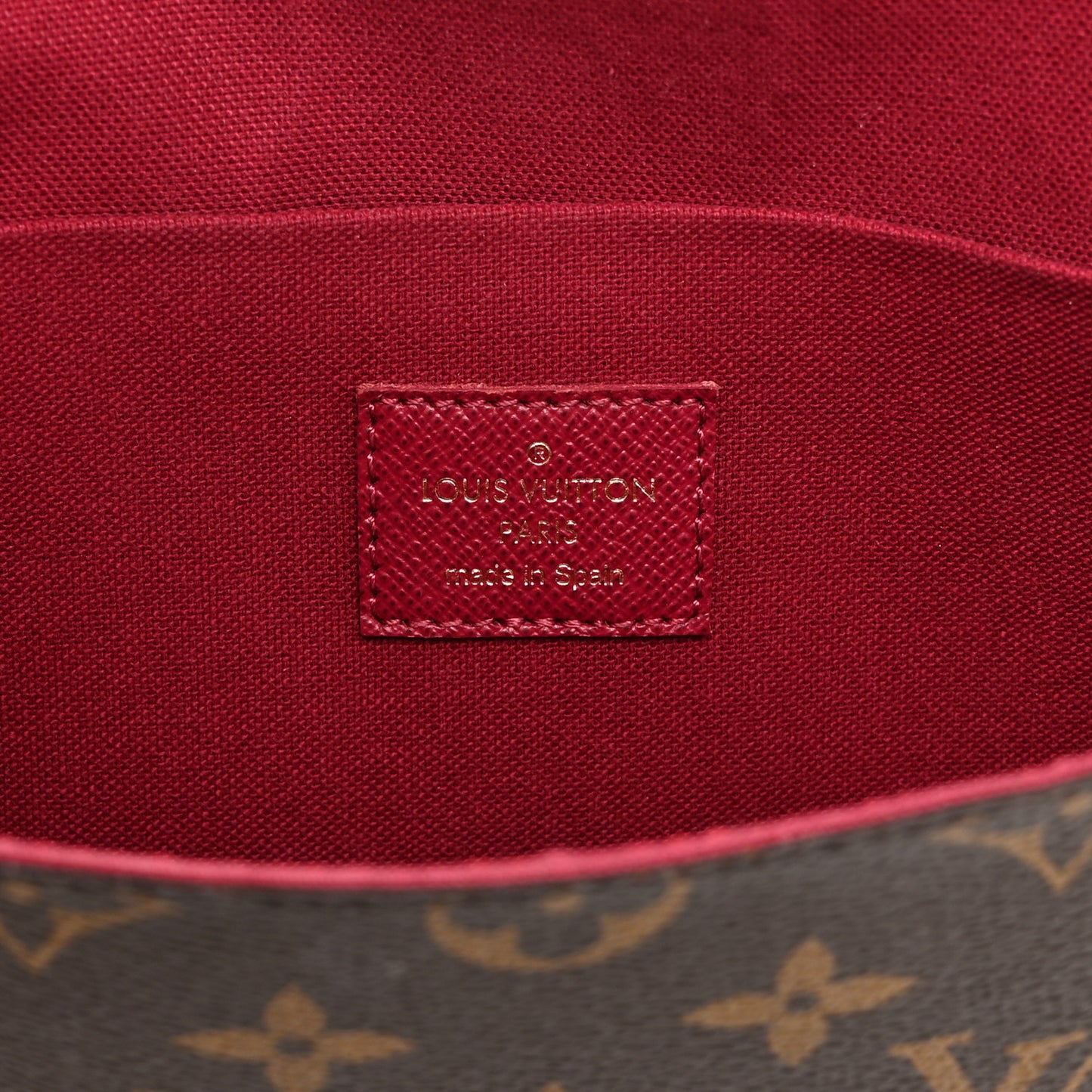 Monogram Pochette Felicie Chain Wallet Fuchsia