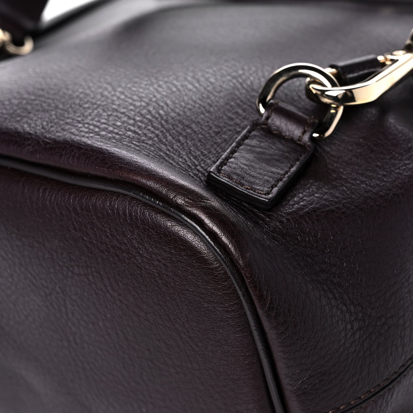 Suede Calfskin Small Faye Backpack Carbon Brown