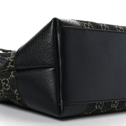 Gucci Jacquard Black Denim GG Monogram Medium Ophidia Shopping Tote Black Ivory 9 of 10
