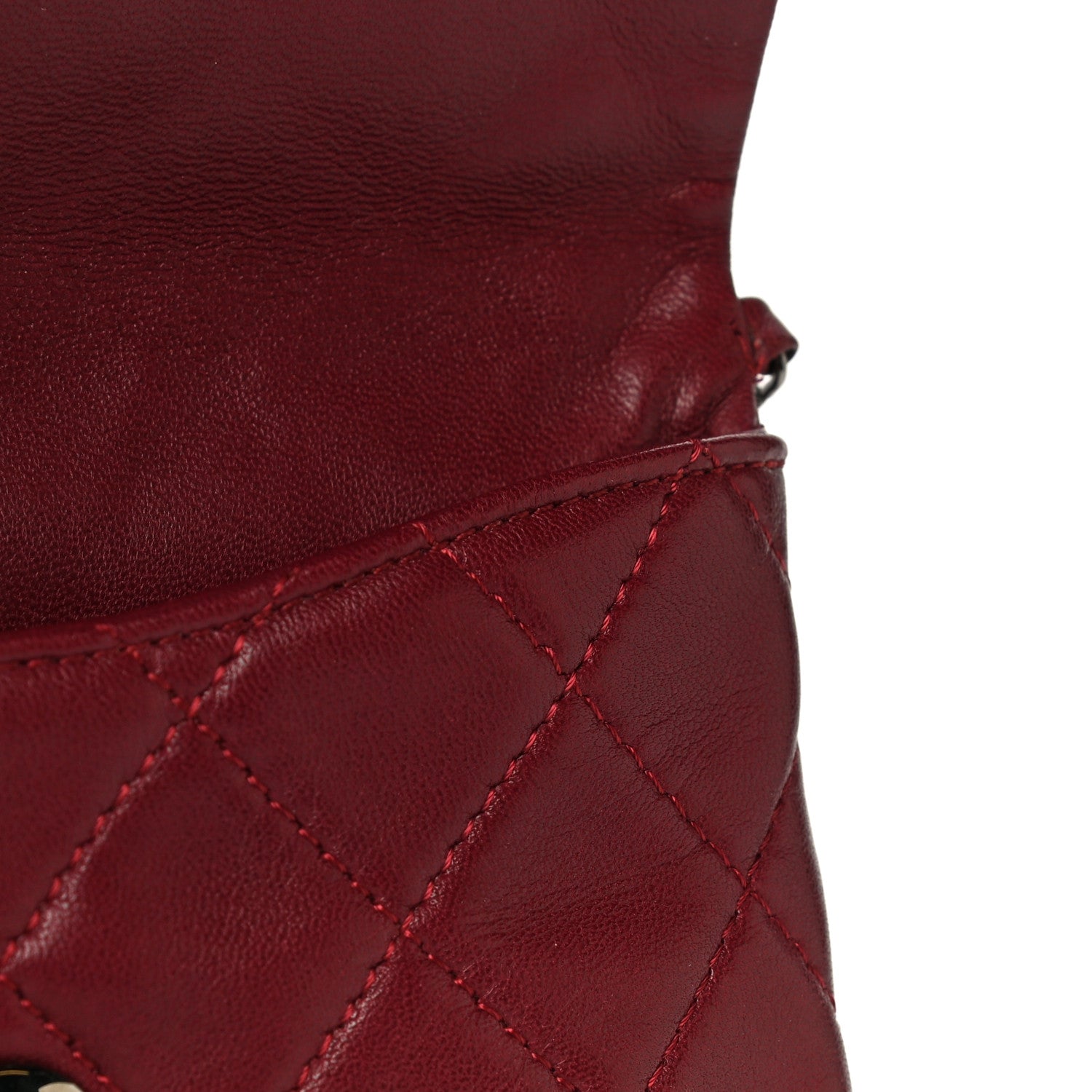 Chanel Lambskin Quilted Mini Mineral Nights Flap Crossbody Bag Dark Red 16 of 25