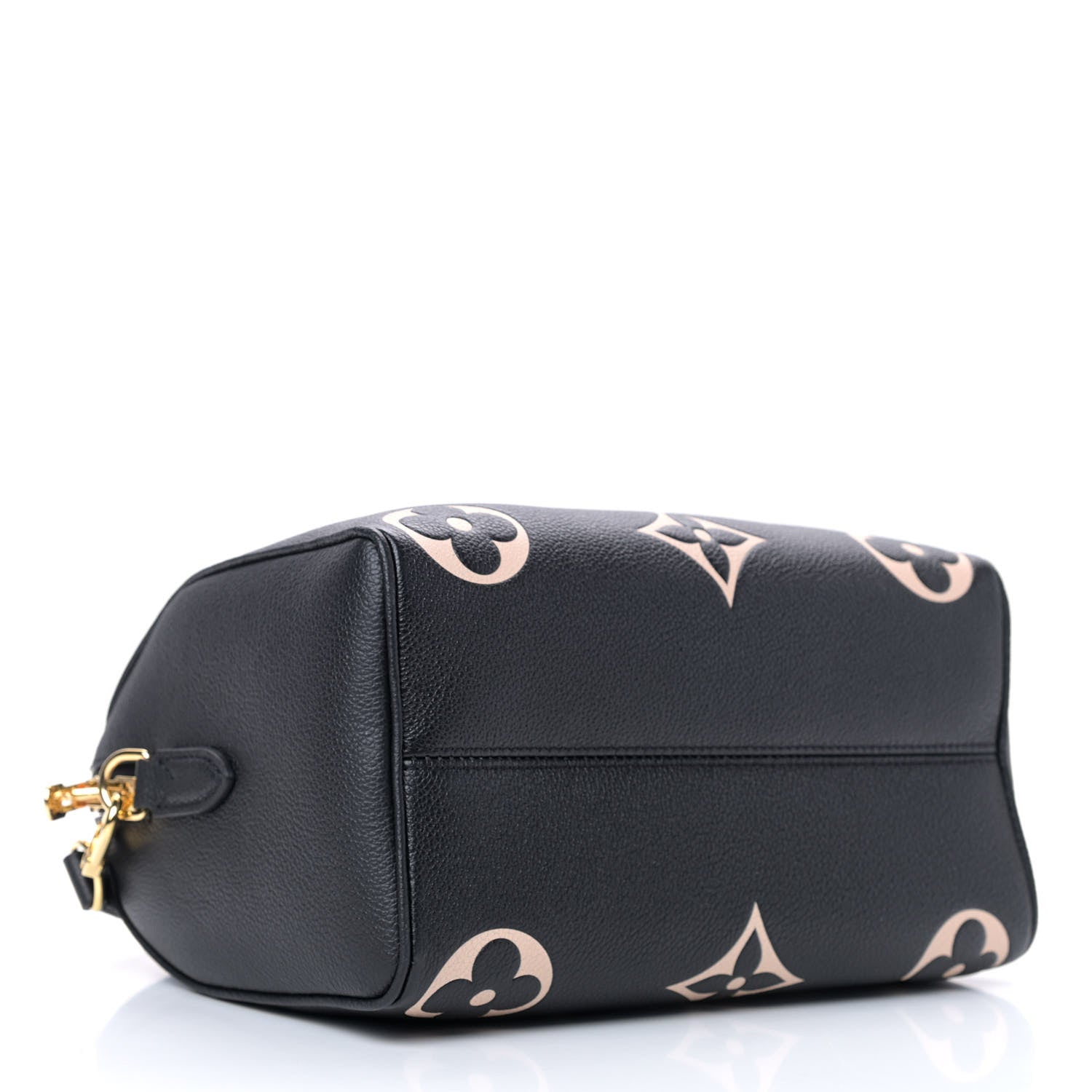 Louis Vuitton Empreinte Monogram Giant Speedy Bandouliere 25 Black Beige 4 of 8