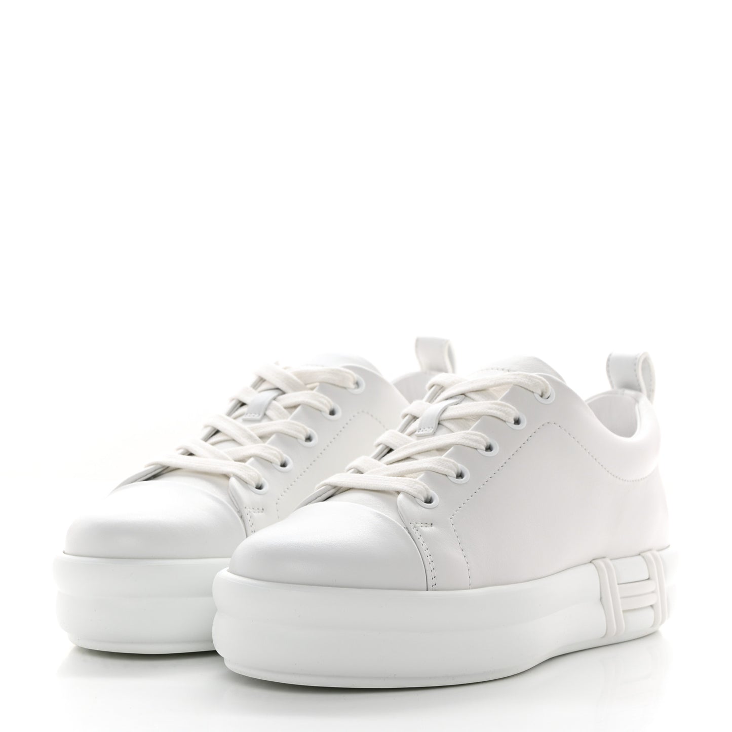 Calfskin Womens Happy Sneakers 35 White