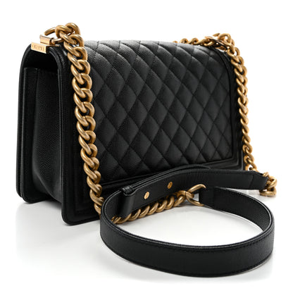 Chanel Caviar Quilted Medium Boy Flap Black 3 of 10