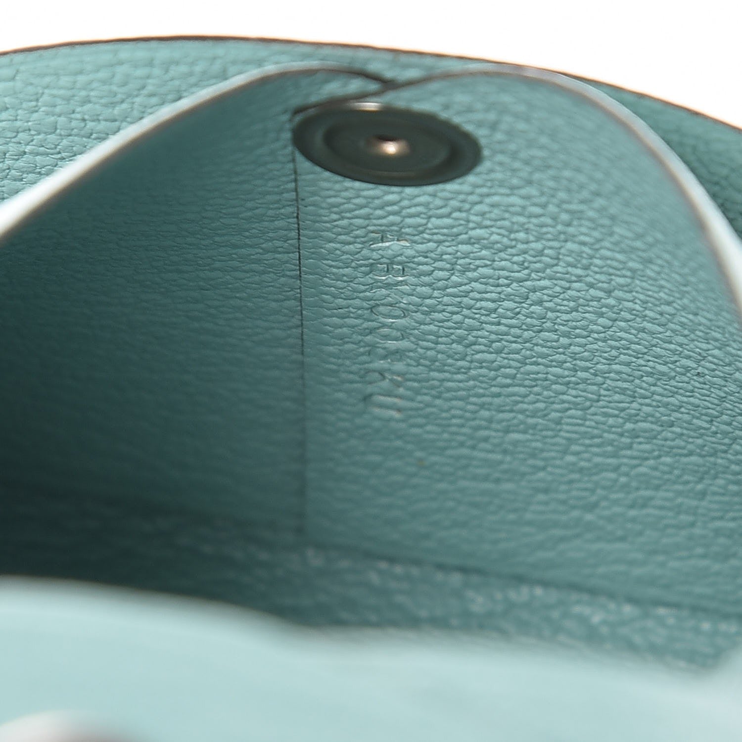 Hermes Chevre Mysore Bastia Coin Purse Aqua 5 of 7