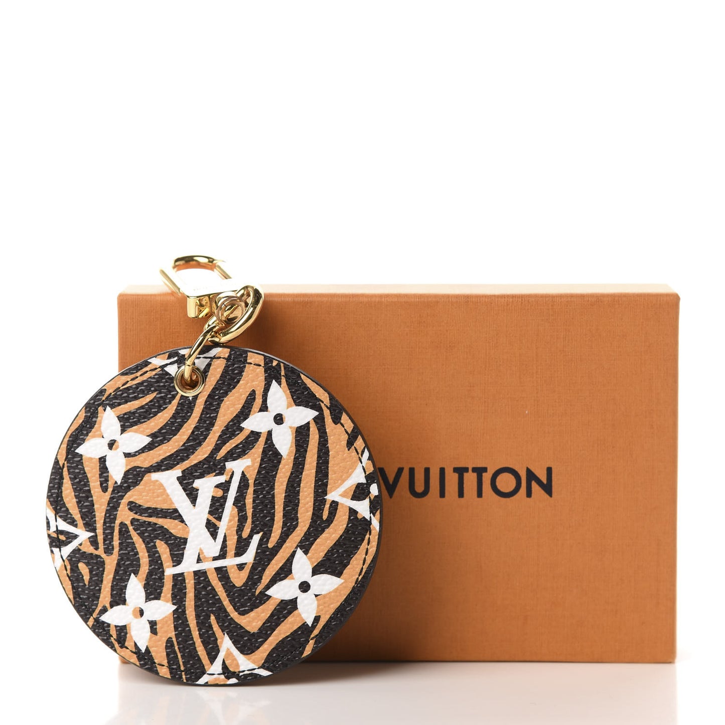 Monogram Giant Jungle Bag Charm Key Holder Black