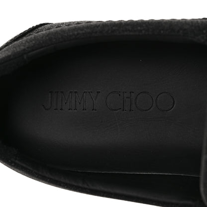 Jimmy Choo Fine Glitter Suede Mens Grove Sneakers 41.5 Black 7 of 8