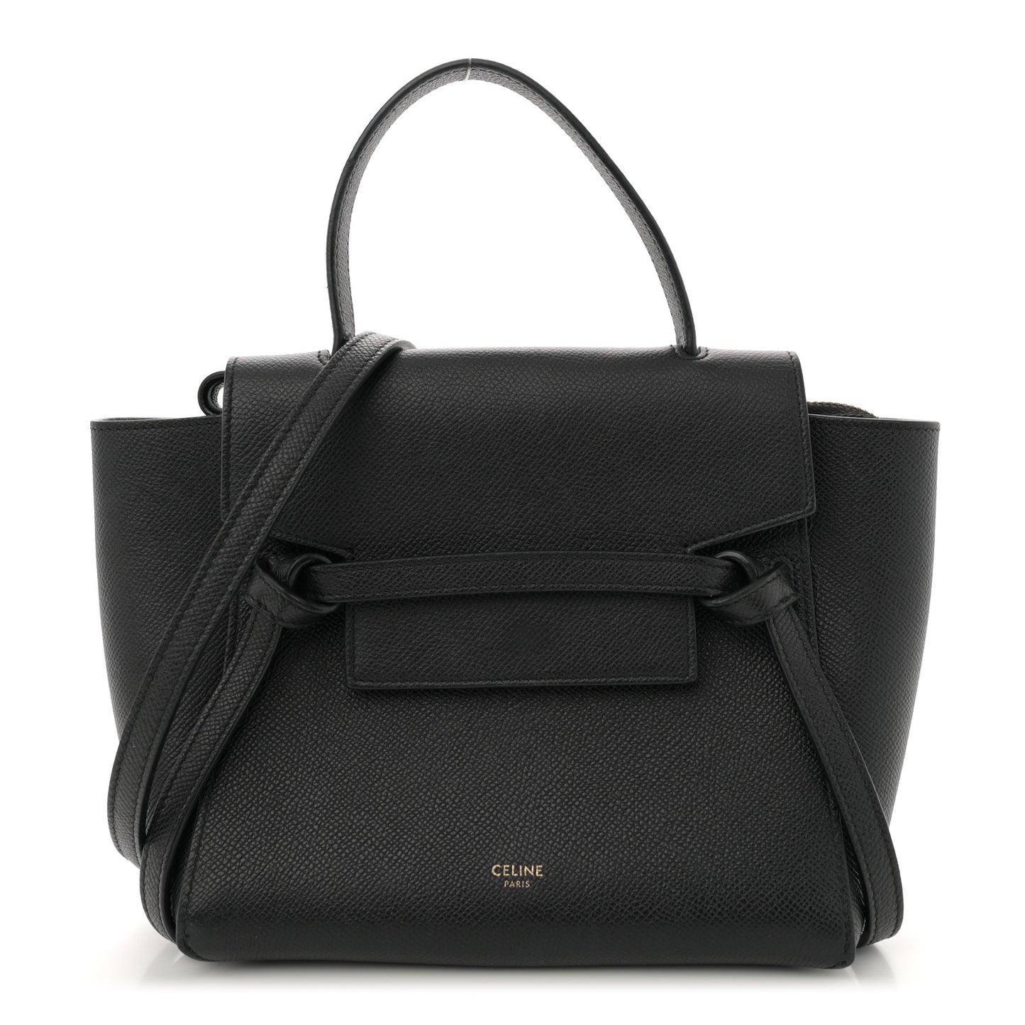 Grained Calfskin Nano Belt Bag Black