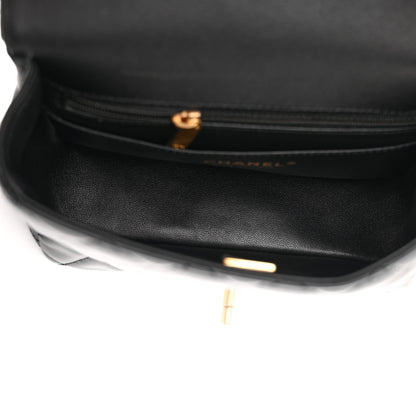 Chanel Lambskin Enamel Quilted Mini Flap Black 5 of 13
