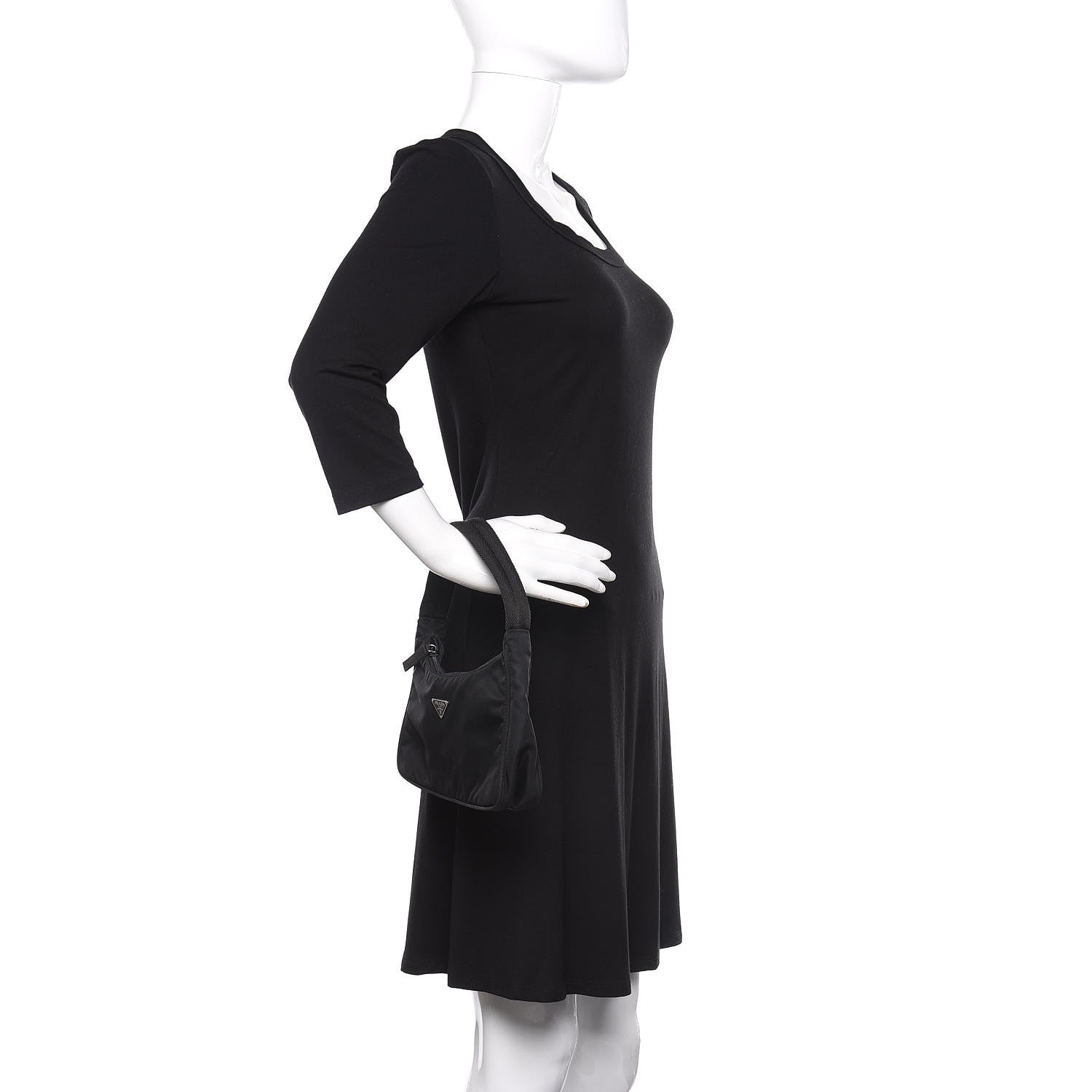 Prada Tessuto Nylon Sport Shoulder Bag Black 2 of 8