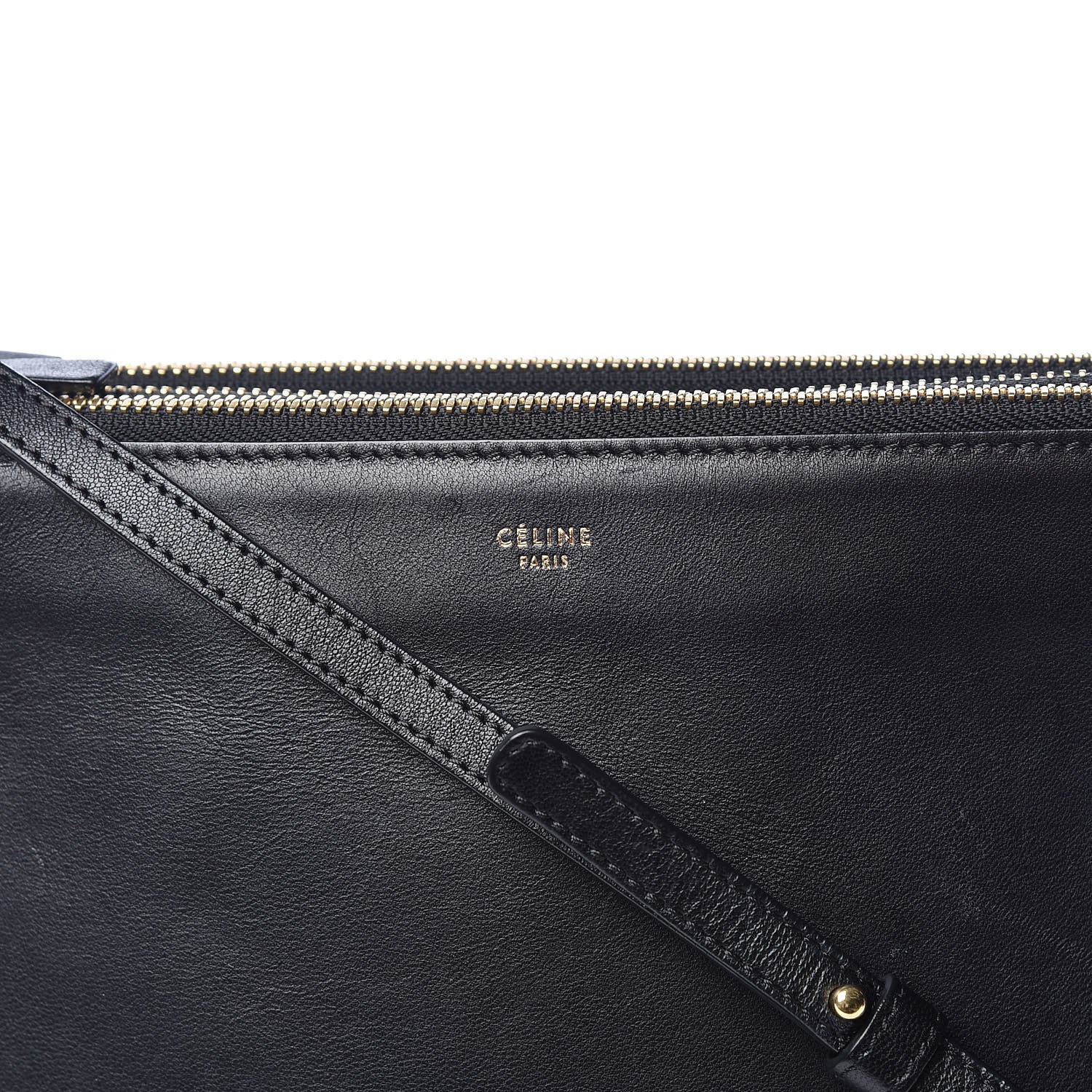 Celine Lambskin Large Trio Crossbody Bag Black 12 of 16