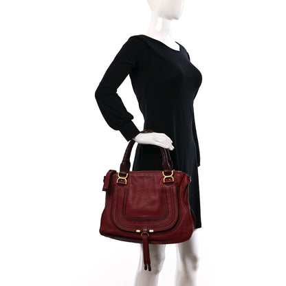 Chloe Calfskin Medium Marcie Satchel Garnet 2 of 13