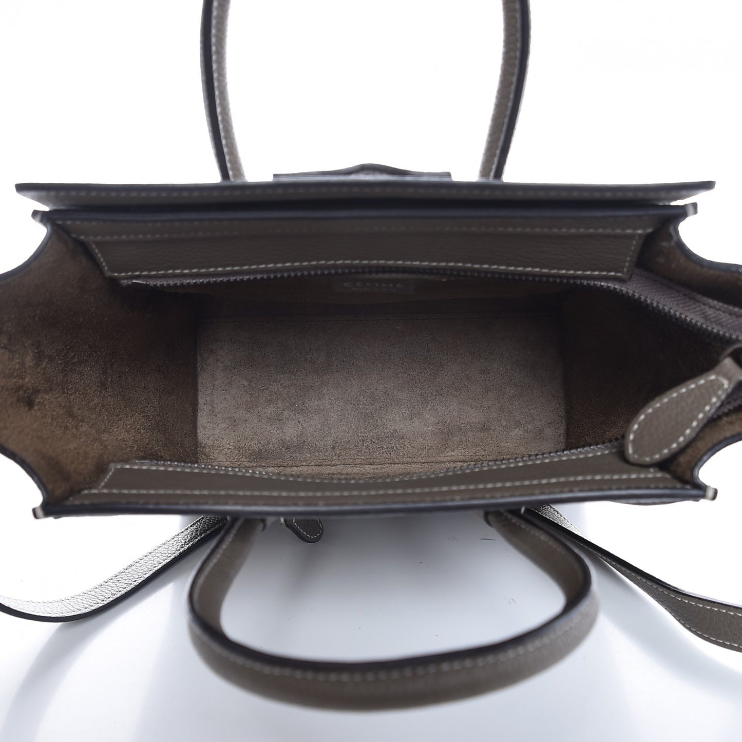 Drummed Calfskin Nano Luggage Souris