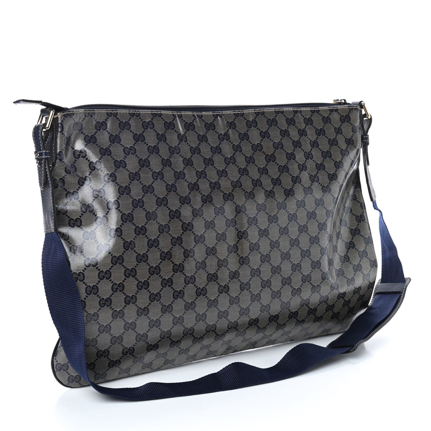 Crystal Monogram Messenger Bag Navy