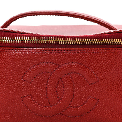 Chanel Caviar Vanity Cosmetic Case Red 9 of 16
