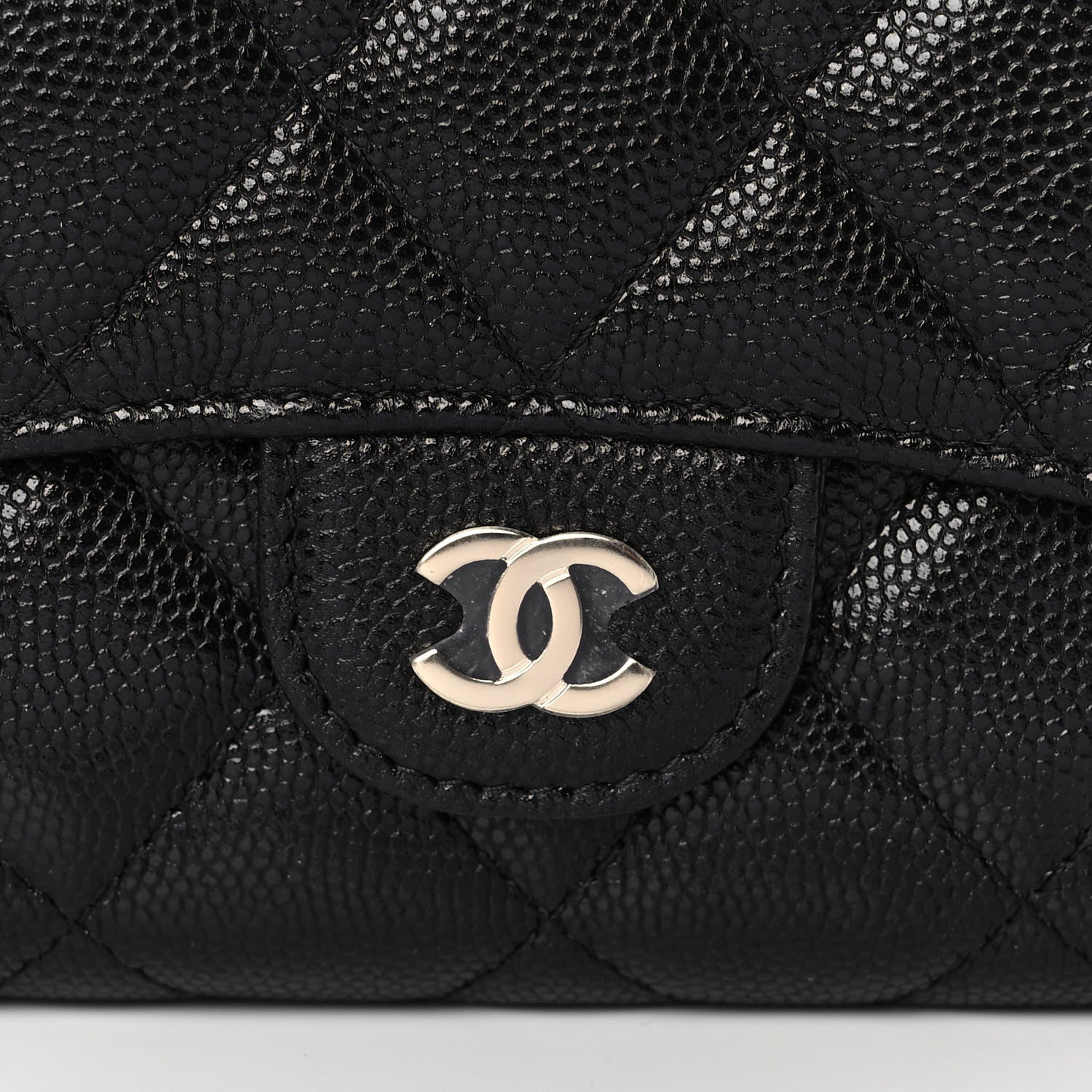 Chanel Caviar Quilted Small Flap Wallet Black 9 of 12