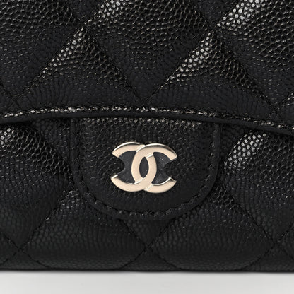 Chanel Caviar Quilted Small Flap Wallet Black 9 of 12