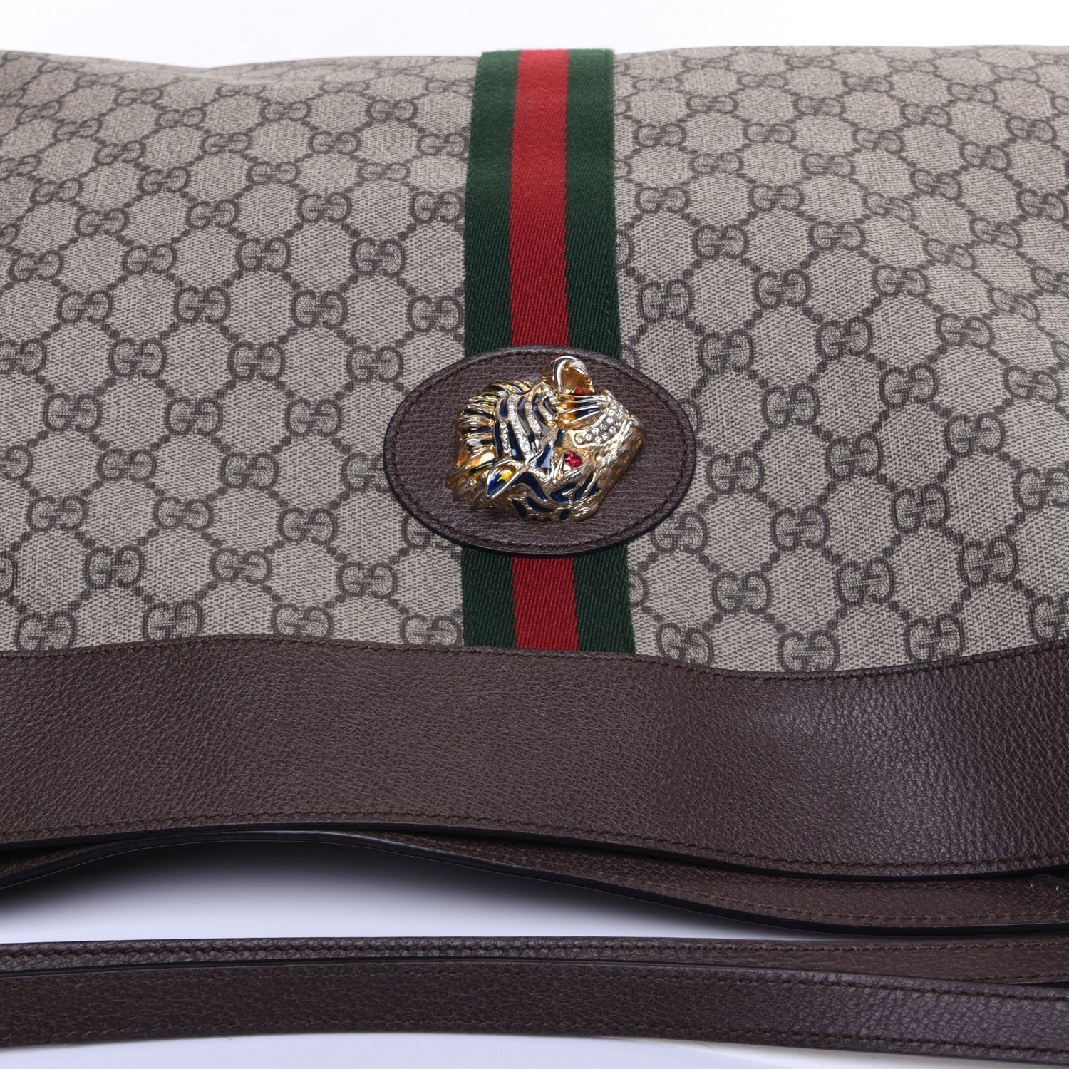 Gucci GG Supreme Monogram Large Rajah Chain Tote Beige New Acero 12 of 12
