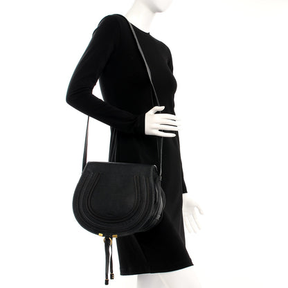 Chloe Calfskin Medium Marcie Round Crossbody Bag Black 2 of 9