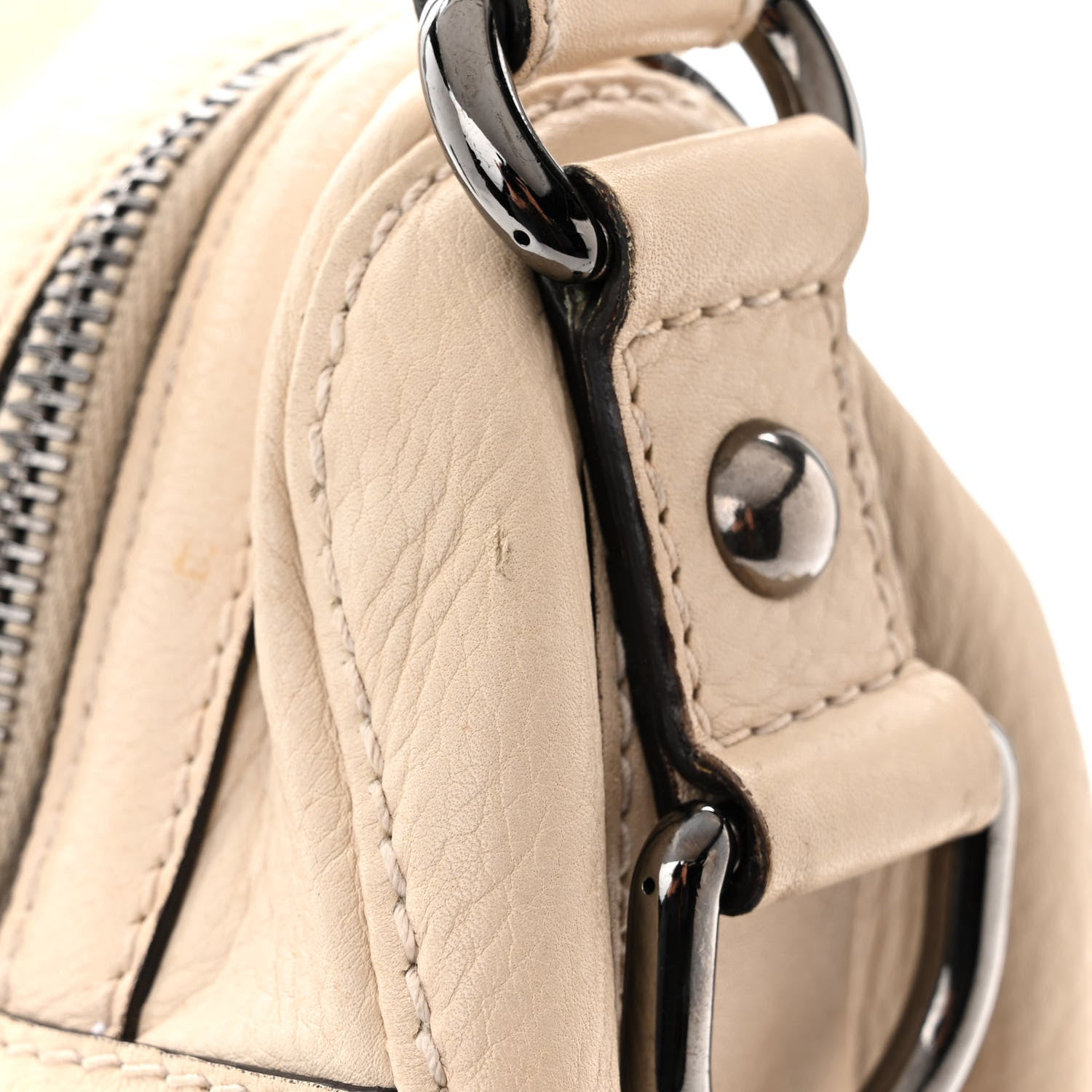 Gucci Pebbled Calfskin Medium Icon Bit Shoulder Bag Ivory 13 of 17