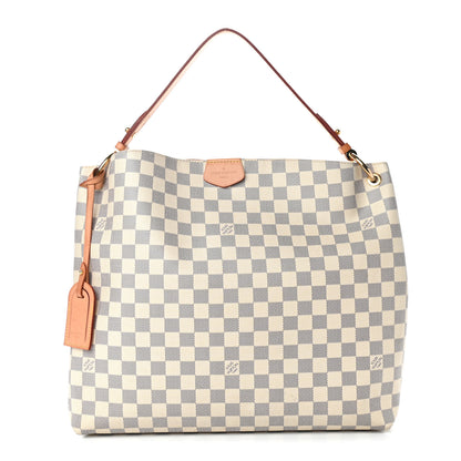 Louis Vuitton Damier Azur Graceful MM Rose Ballerine 1 of 10
