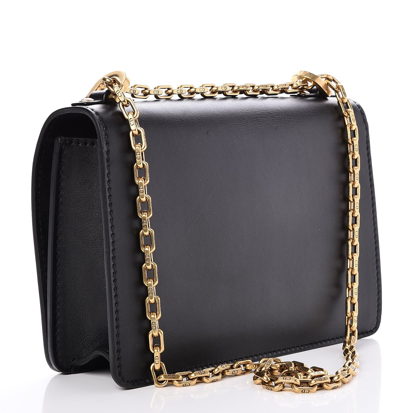 Calfskin J'Adior Chain Flap Bag Black