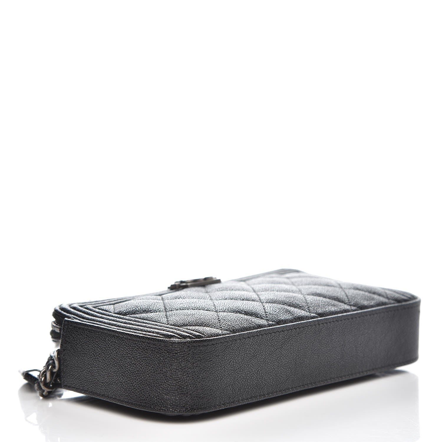 Chanel Caviar Quilted Small Boy Clutch With Chain Black 4 of 11