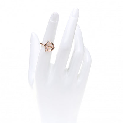 Hermes 18K Rose Gold Diamond PM Echappee Ring 51 5.75 2 of 5
