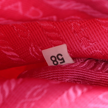 Prada Tessuto Nylon Saffiano Barrel Pochette Pink 6 of 7